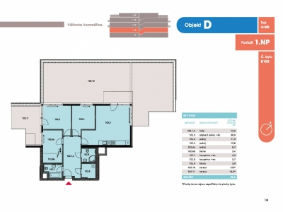 Byt 4+kk, 97.9 m2, Horoměřice, Projekt Višnovka - bytové domy