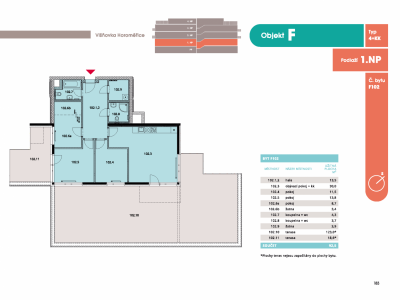 Byt 4+kk, 97.9 m2, Horoměřice, Projekt Višnovka - bytové domy